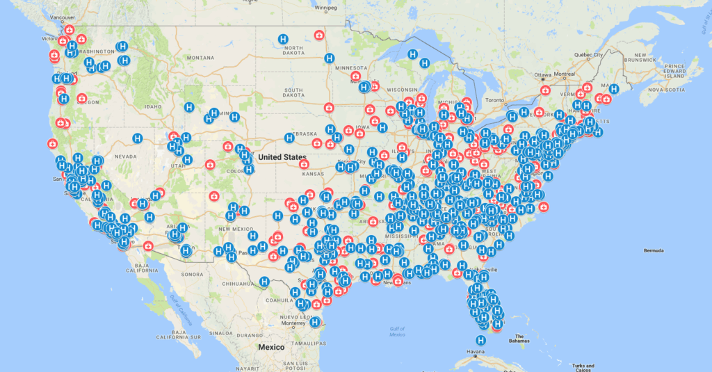 Customer footprint across the United States