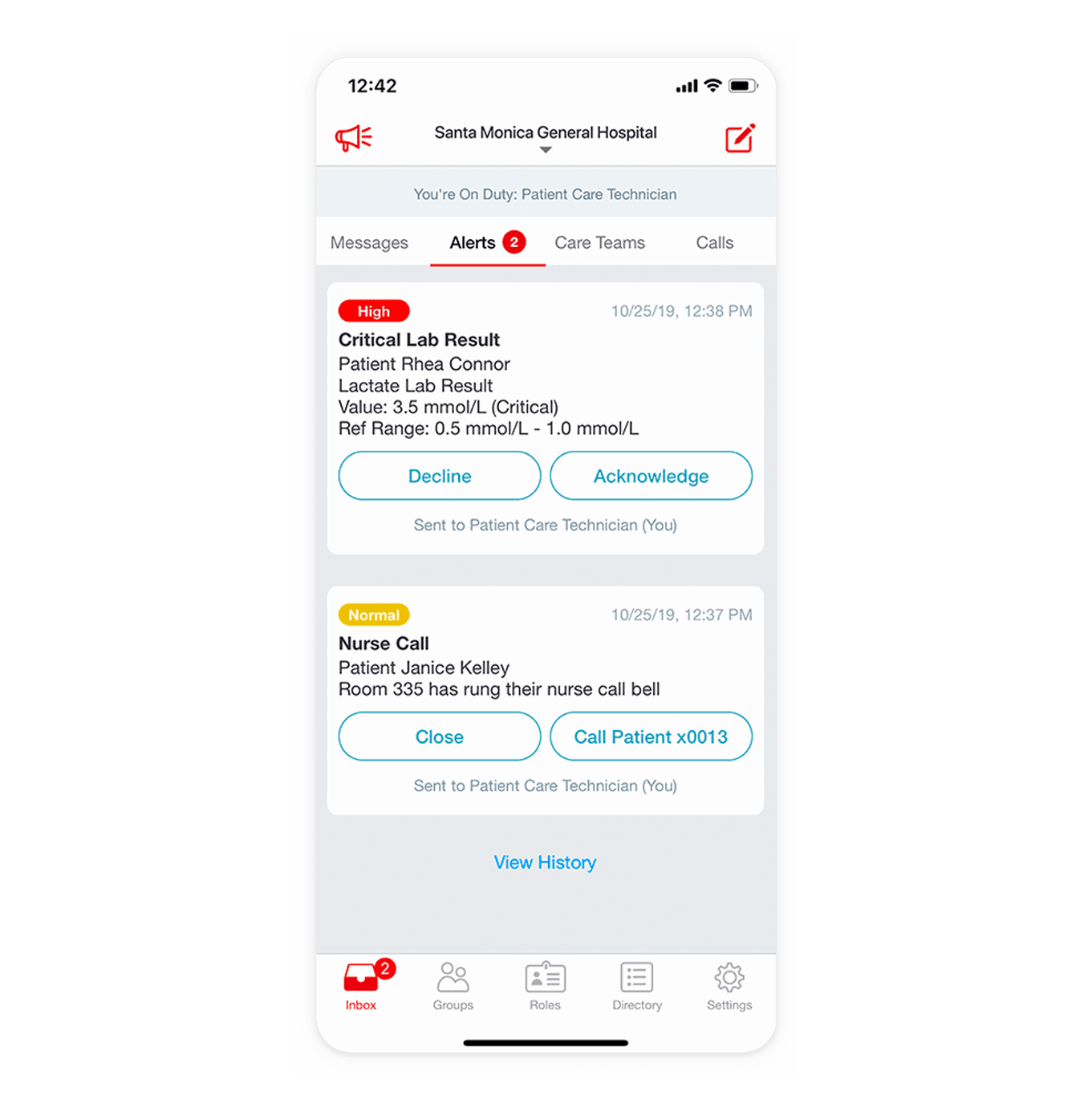 Real-time alarms & alerts