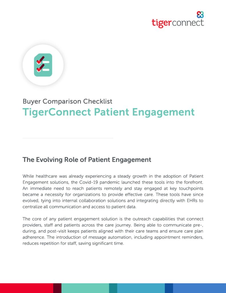 Patient Engagement Buyer's Guide Comparison Checklist