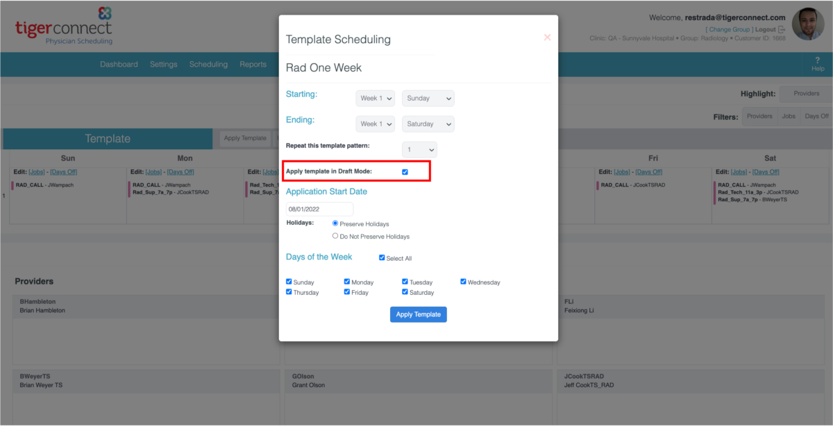 Draft Mode for TigerConnect Physician Scheduling | TigerConnect