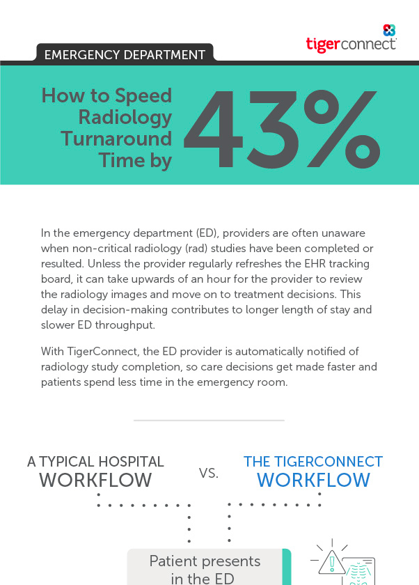 Emergency Department Radiology Workflow Comparison TigerConnect