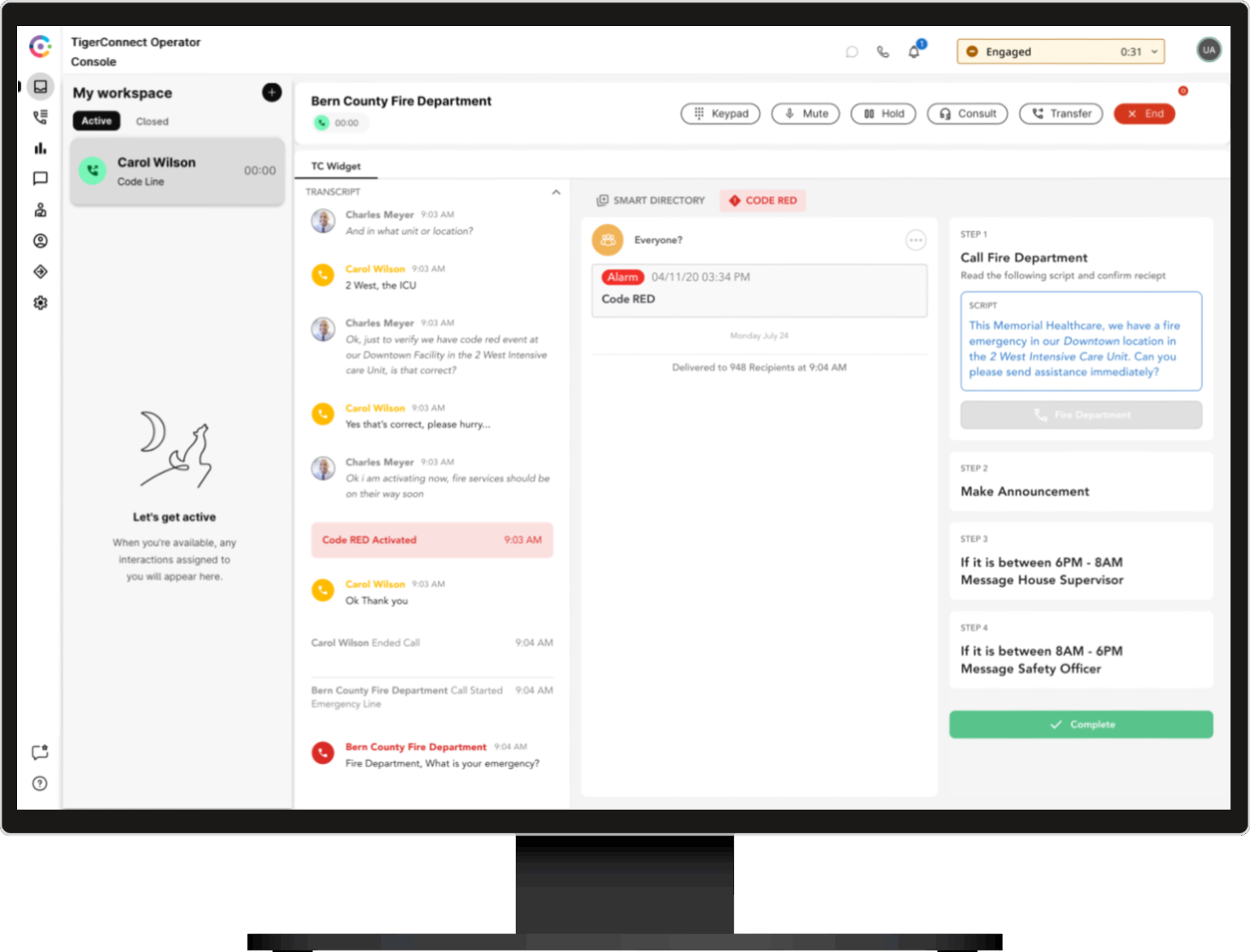 Operator Console 1 Operator Console on desktop