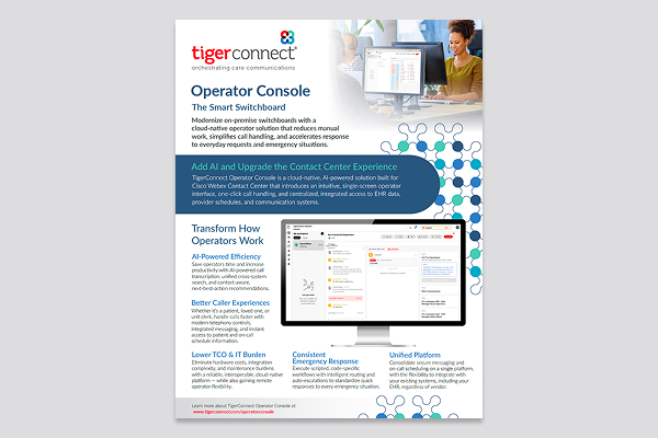 Datasheet Operator Console Rollup