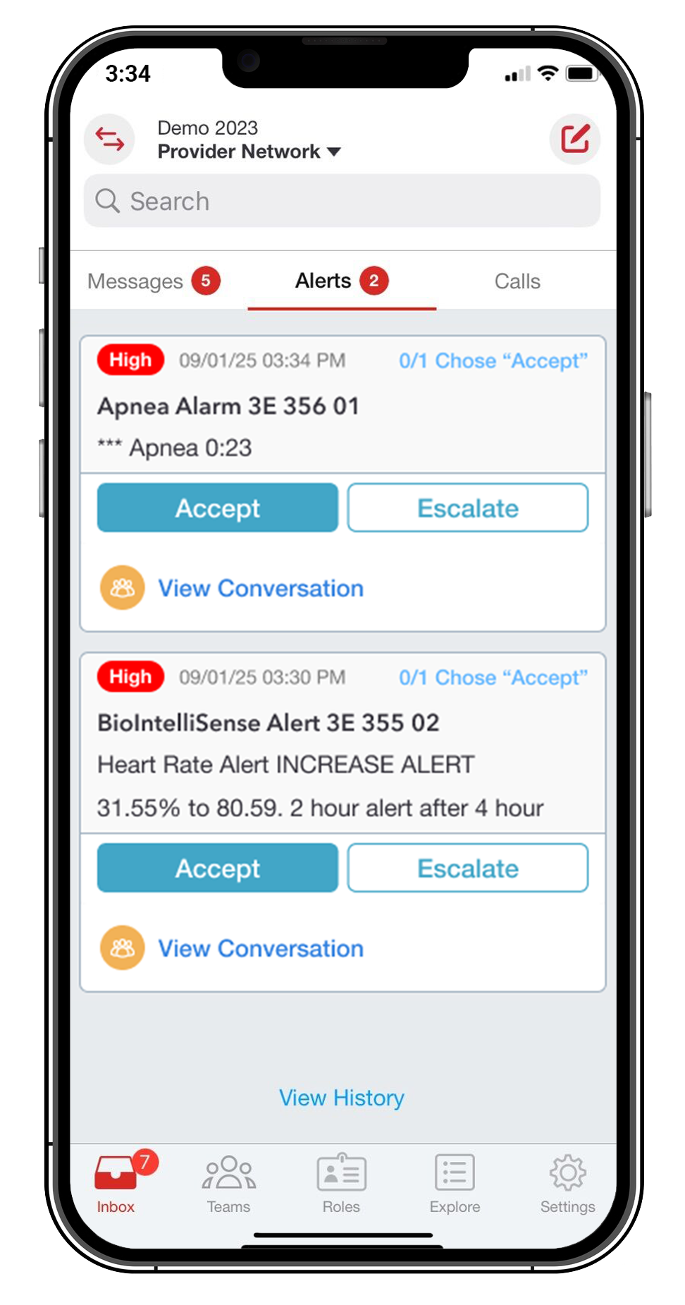 TigerConnect Alarm Management Demo Showcase 1 Alarm Management Product Screenshot